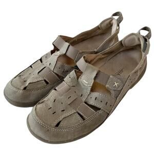 Magellan Outdoors Fisherman Sandals Women's 9.5 Slip On Rubber Sole Tan Brown